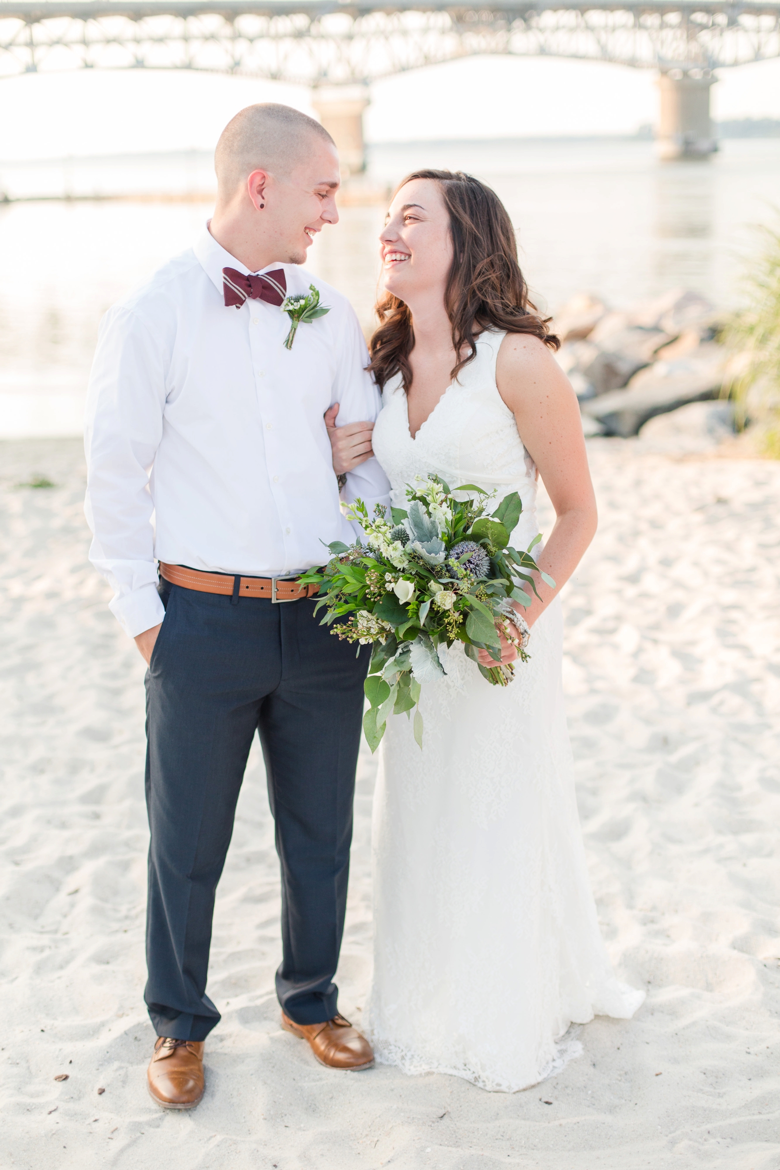 Intimate Yorktown Beach wedding by Angie McPherson Photography