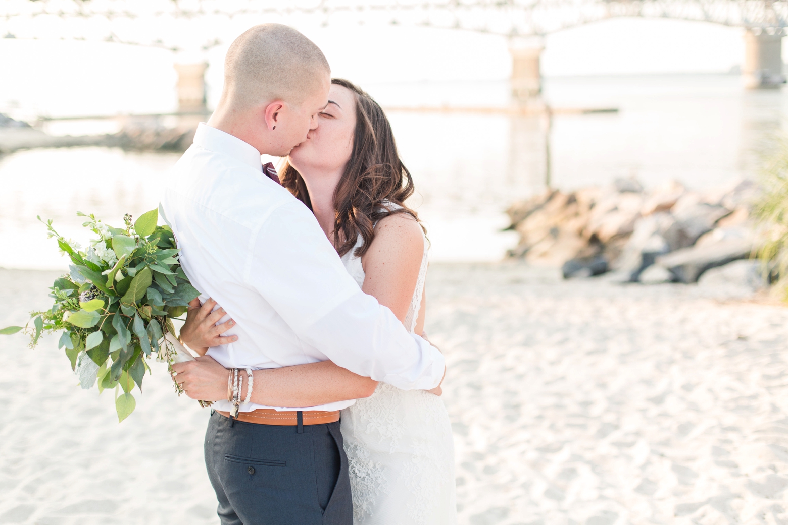 Intimate Yorktown Beach wedding by Angie McPherson Photography