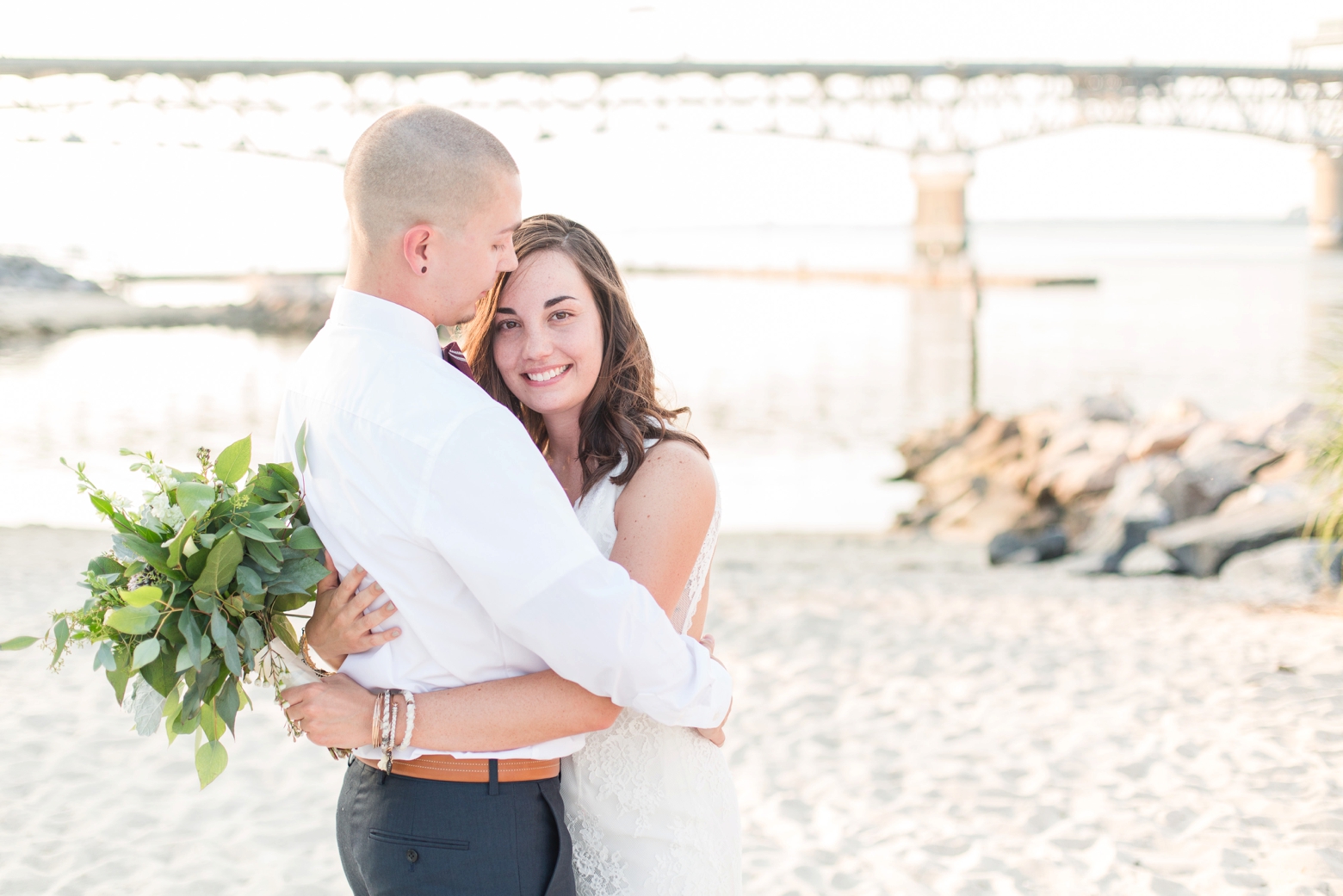 Intimate Yorktown Beach wedding by Angie McPherson Photography