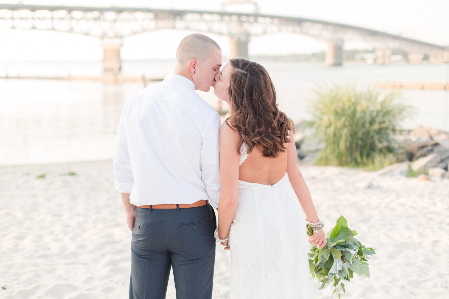 Intimate Yorktown Beach wedding by Angie McPherson Photography