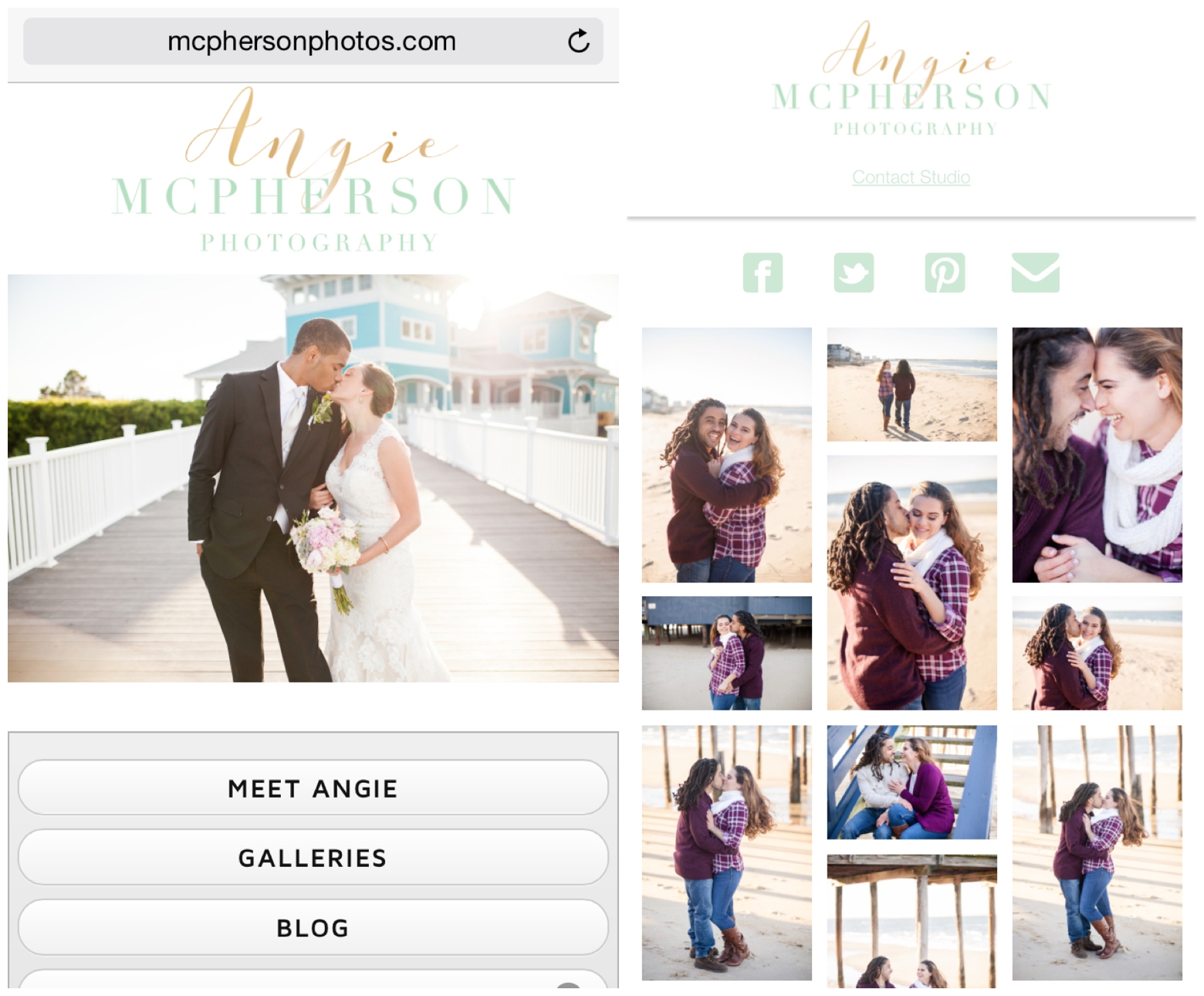 Angie McPherson Photography logo screenshots